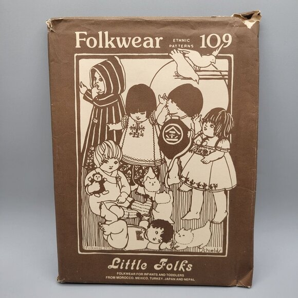 Folkwear Ethnic Patterns #109 Little Folks Morocco Mexico Japan Turkey Nepal 70s - Picture 1 of 3